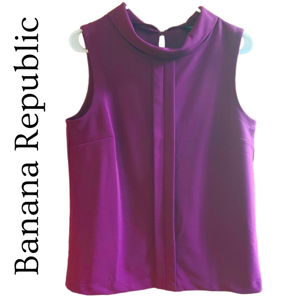 Banana Republic Purple Sleeveless Blouse